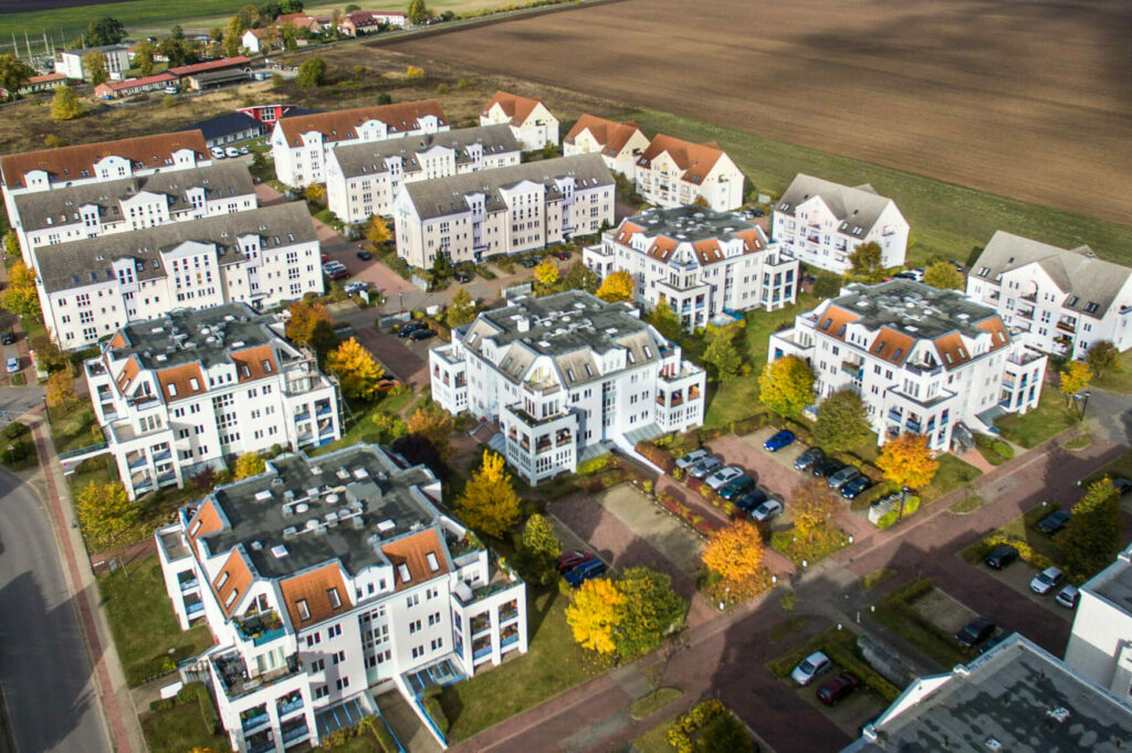 Luftbild Rote Mühle Quartier